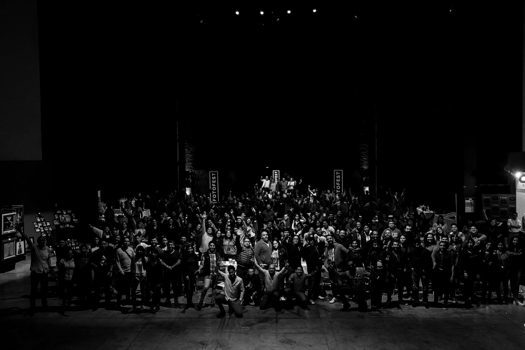 Auditorio lleno en un congreso de fotografía